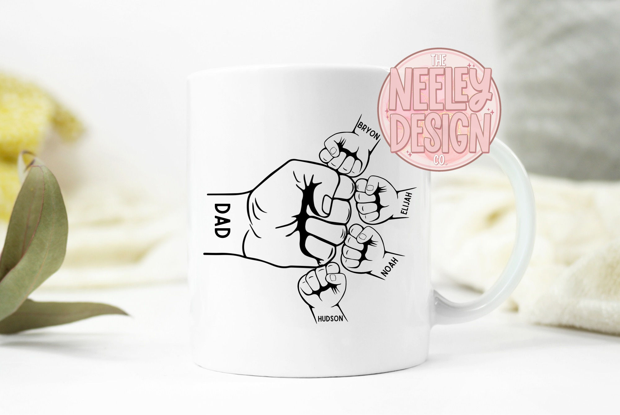 Men’s Fist Mug / Tumbler - Customized With Names