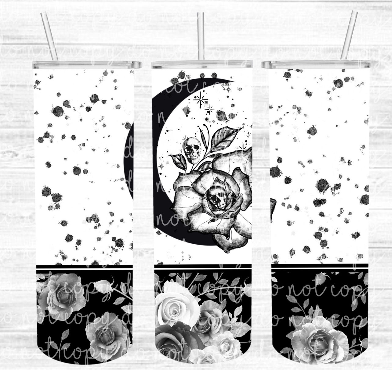 Moon Rose Skellie Tumbler