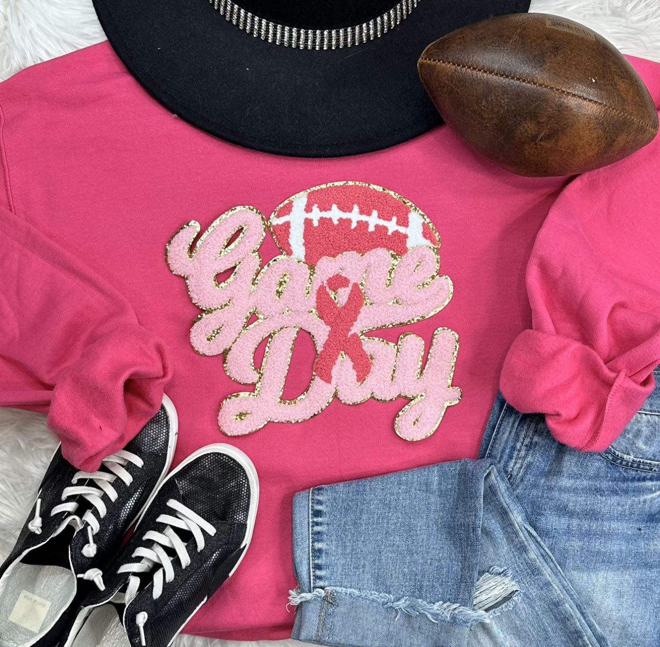 Game Day || BCA Gold || Football Chenille Patch 