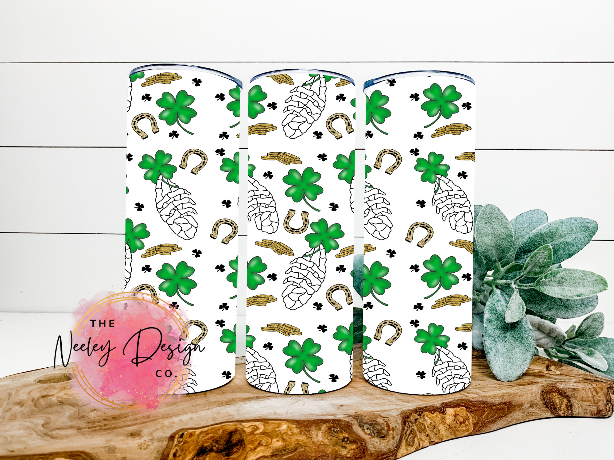 Skellie Shamrock Stainless Steel Tumbler