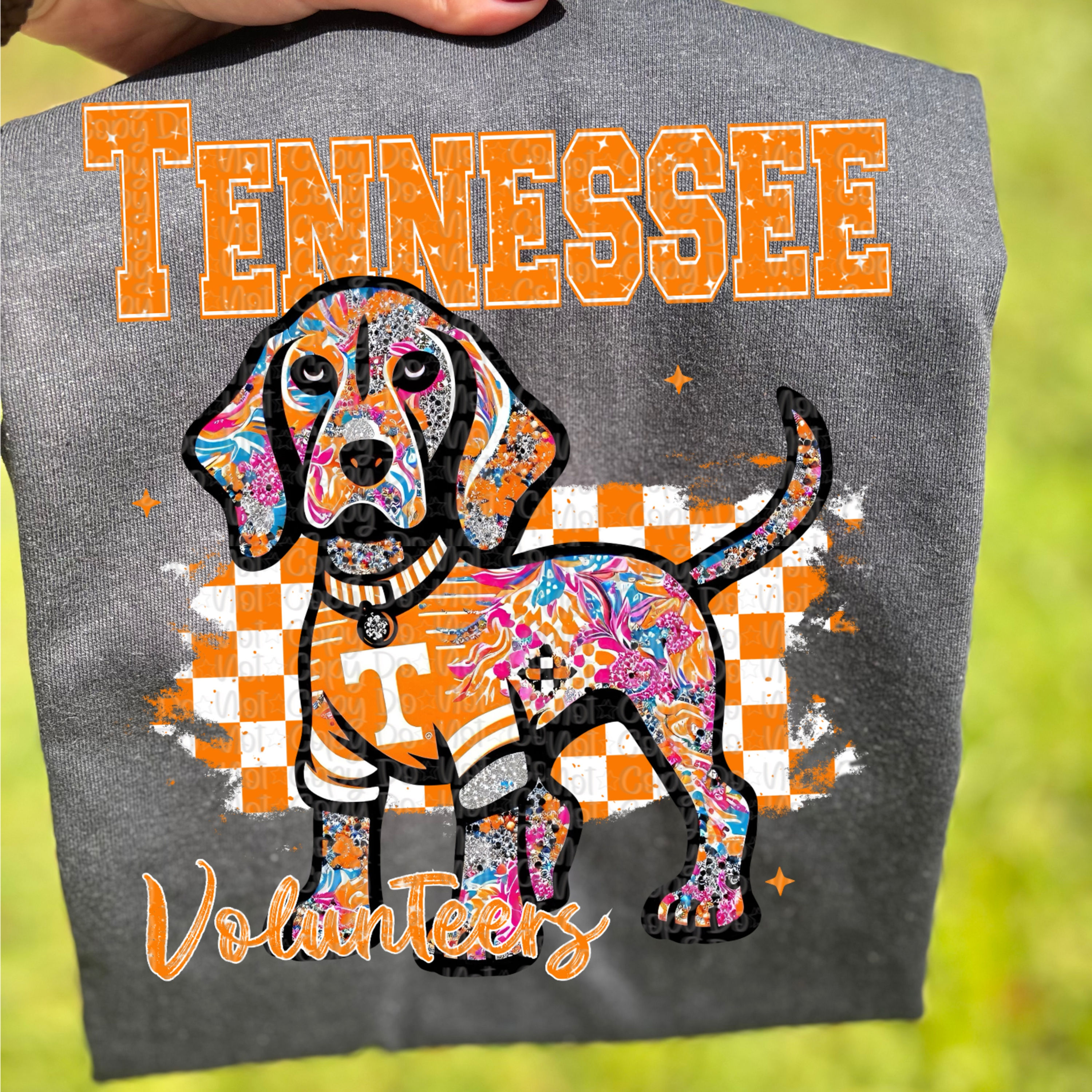 Tennessee Volunteers Checkered Floral