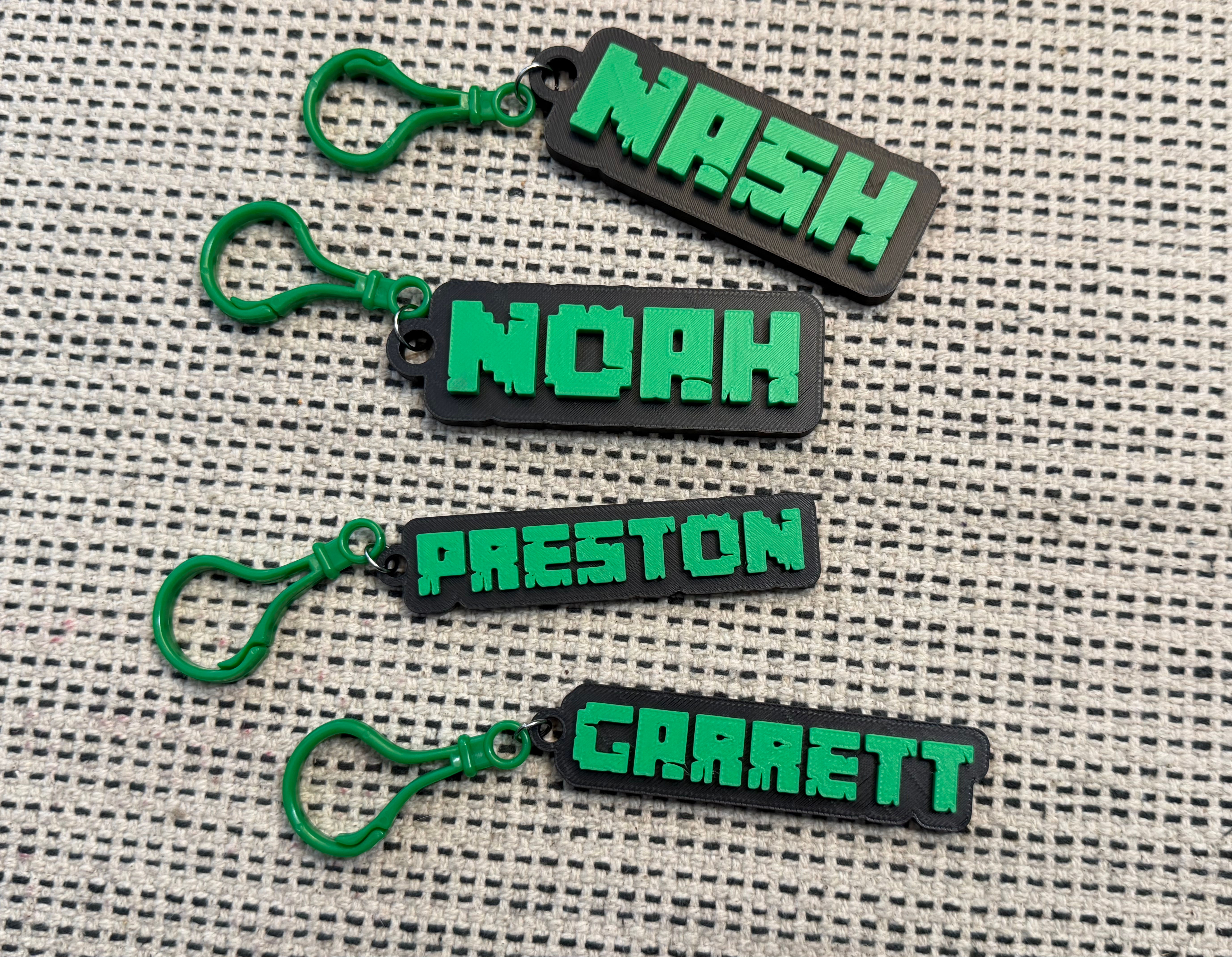 Custom Minecraft Name Keychain/Bag Tag