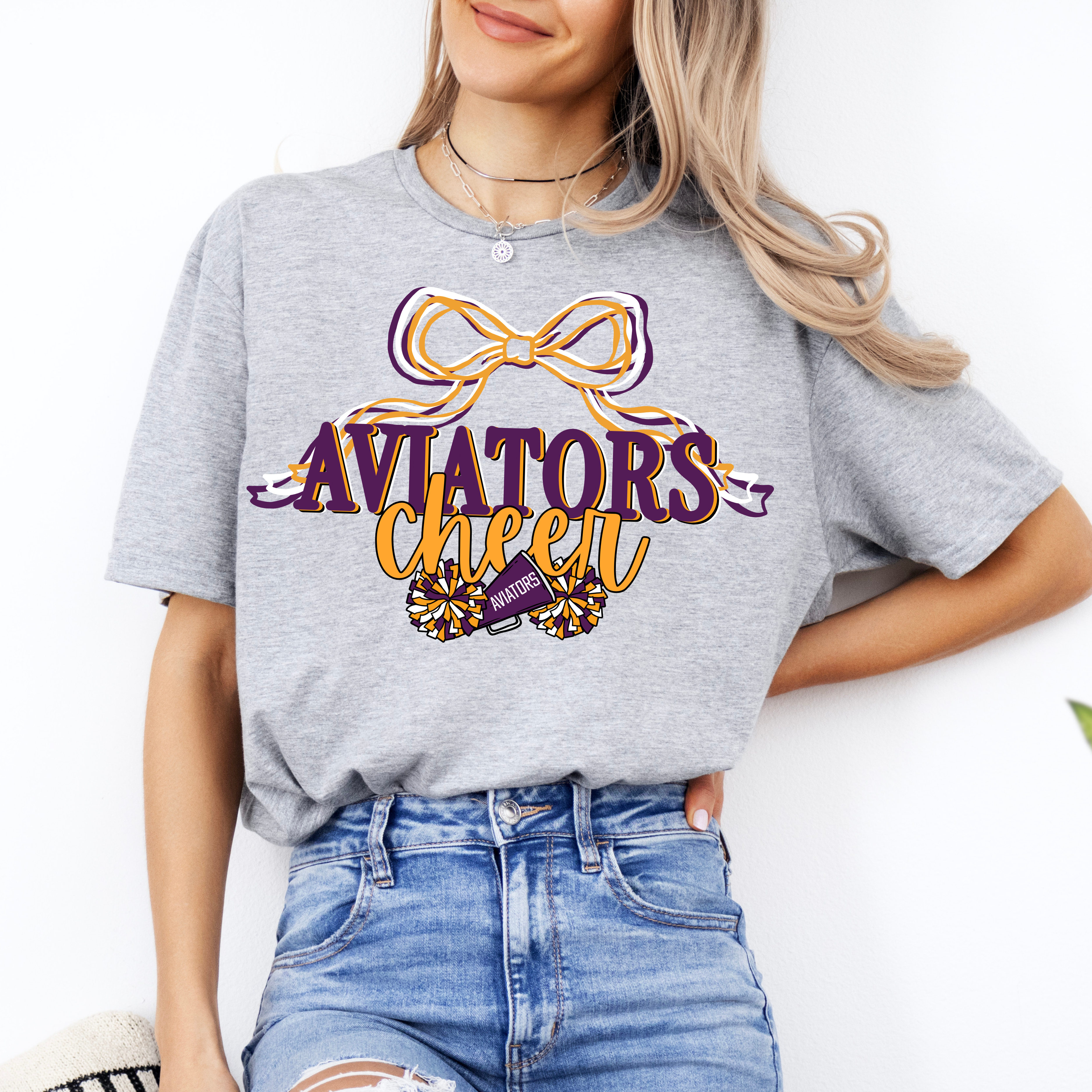 Aviators Cheer Bow || Gildan || Wee Aviators