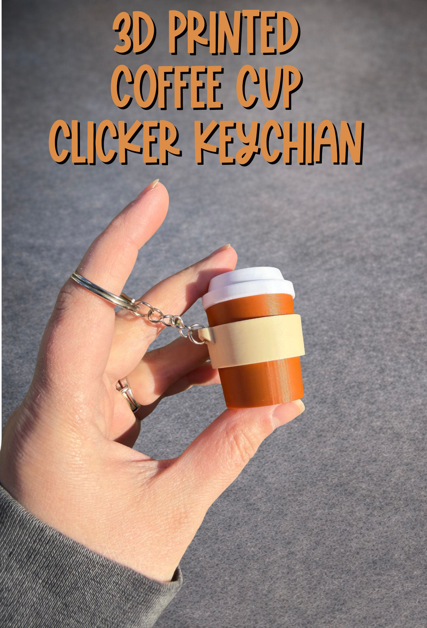 Coffee Cup Clicker Keychain