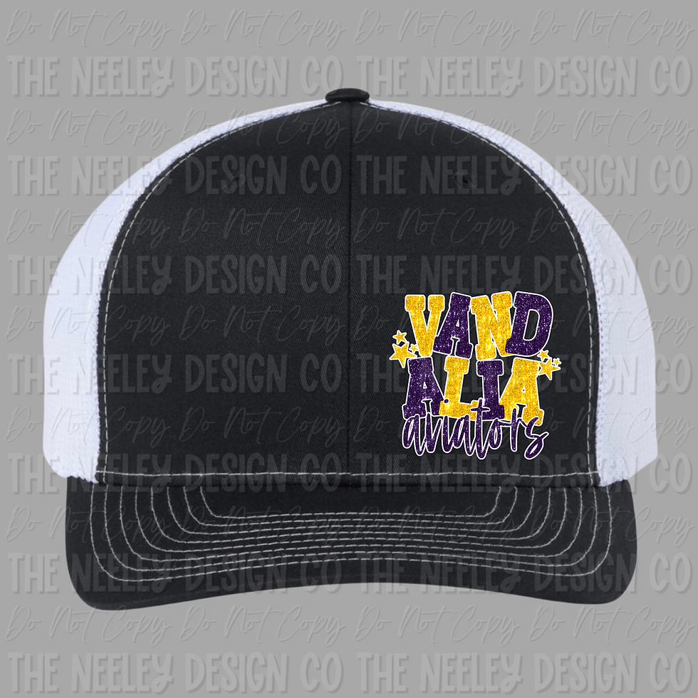 Thumbnail: Vandalia Aviators - Faux Glitter - Yellow - Hat