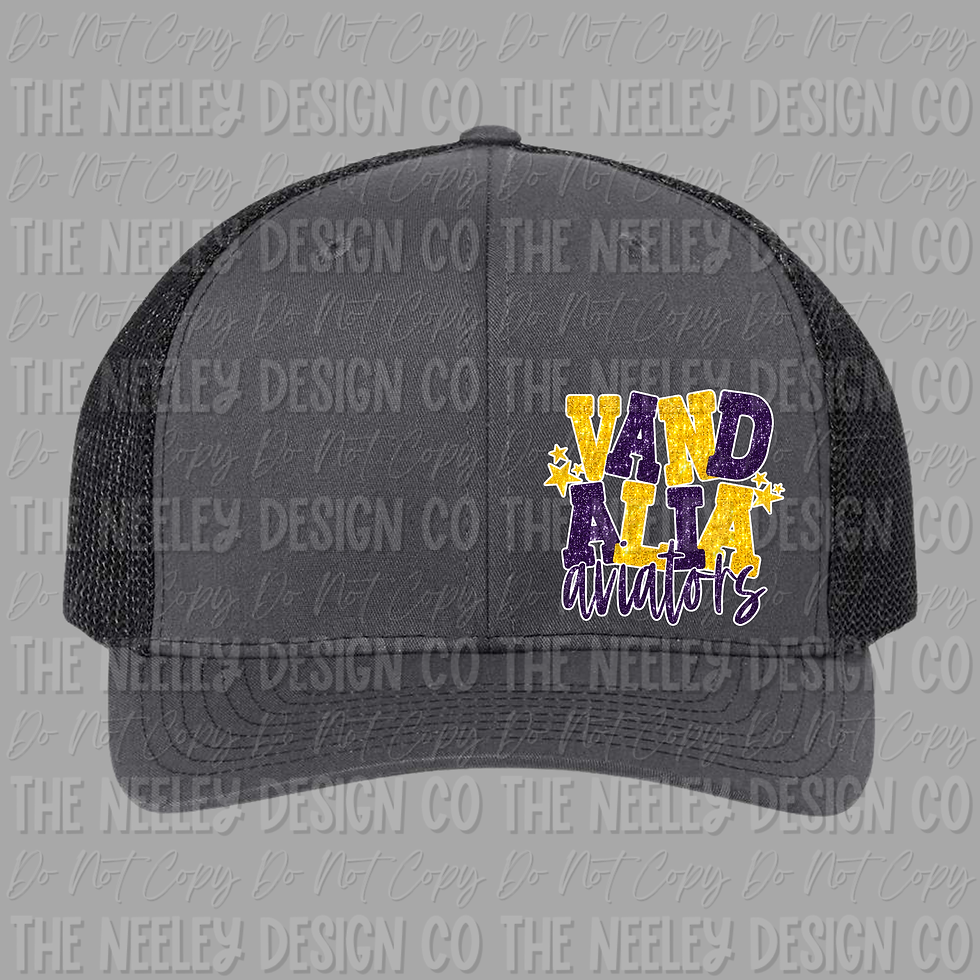 Thumbnail: Vandalia Aviators - Faux Glitter - Yellow - Hat