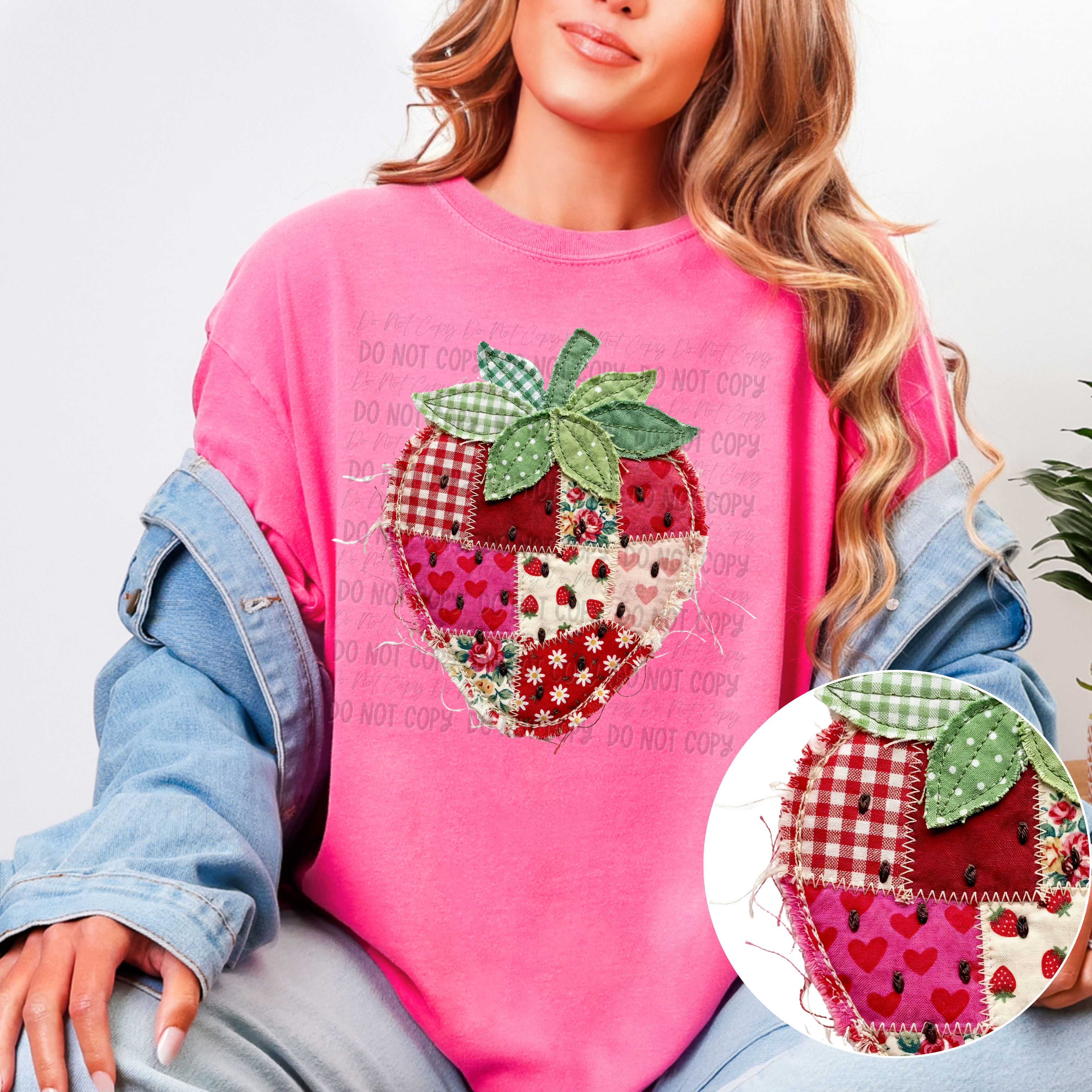 Strawberry Faux Patchwork