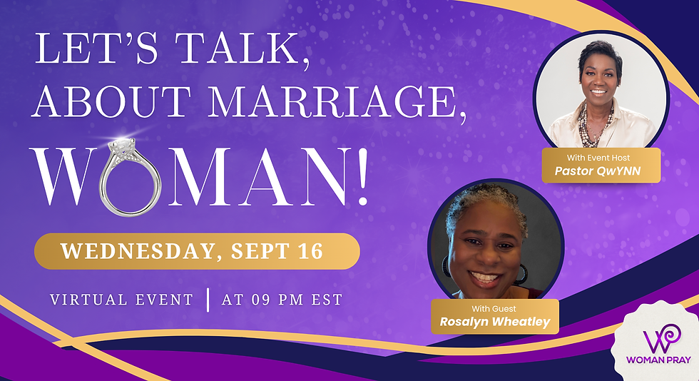 Let's Talk About Marriage, Woman!