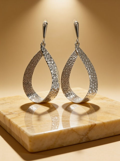 Luna Hammered Teardrop Earrings