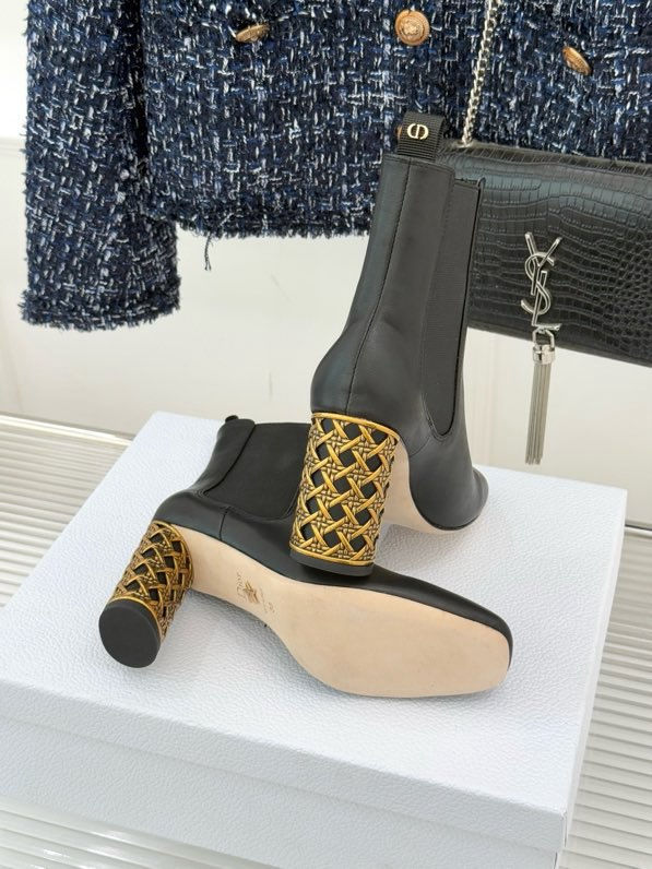 섬네일: ["해외배송"] 디올 Dior Icon 힐 앵클 부츠 차콜 스웨이드 염소 가죽(225-250)