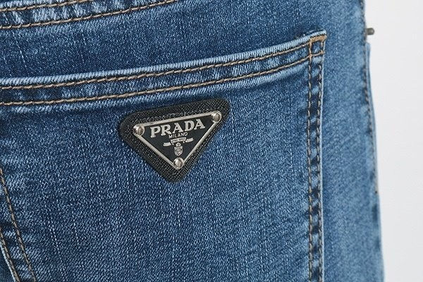 섬네일: 프라다 중청 워싱 히든밴딩 슬림일자 바지