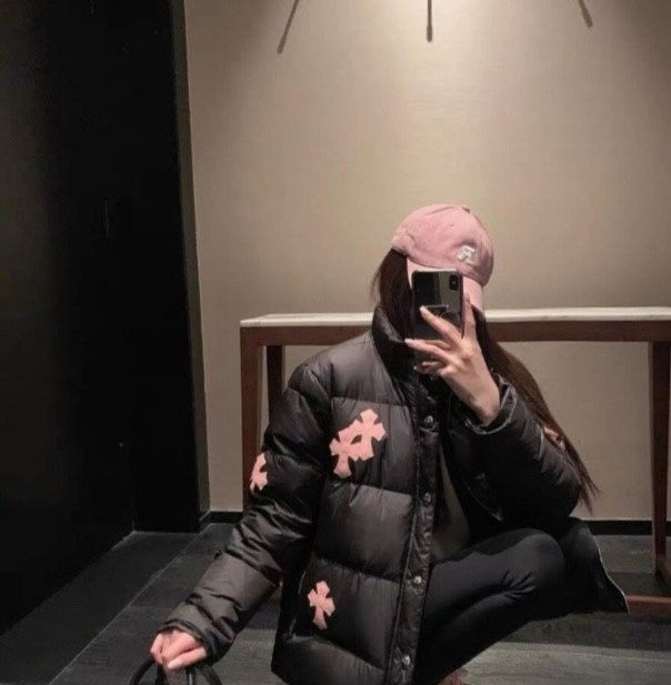 섬네일: 크롬하츠 십자가 패치 후드 패딩
