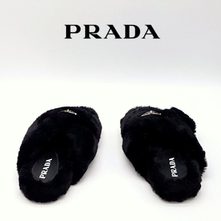 섬네일: 프라다 X 스트랩 밍크 슬리퍼
