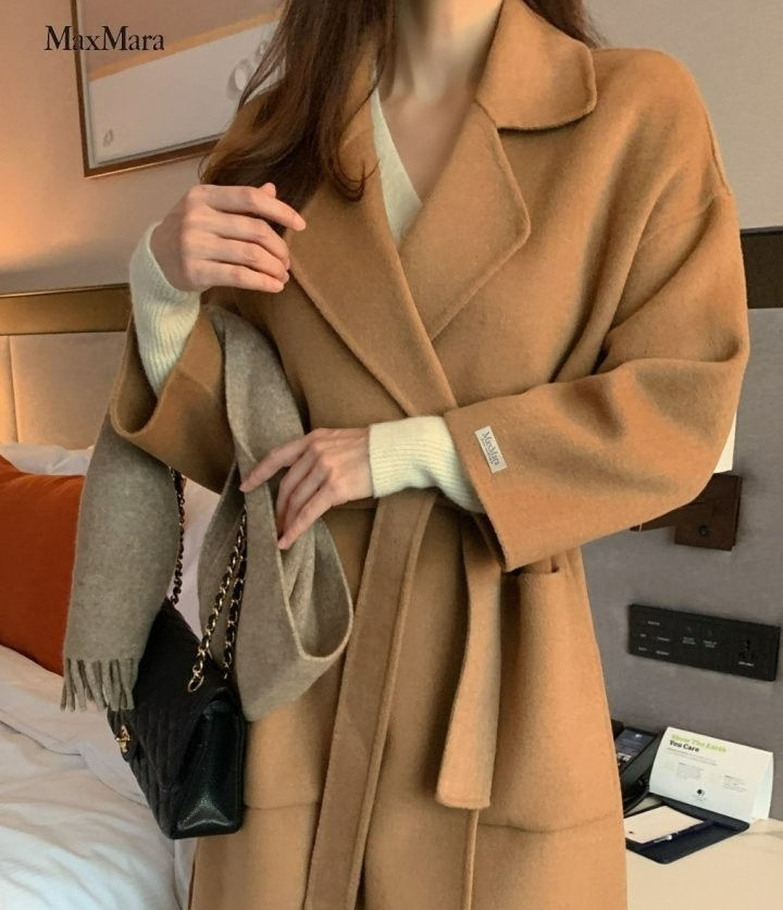 섬네일: 막스마라 옆트임 핸드메이드 코트