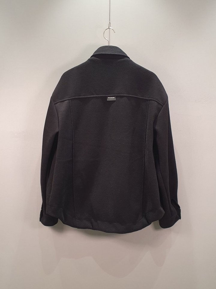 섬네일: 발렌시아가 빅포켓 모직 숏코트