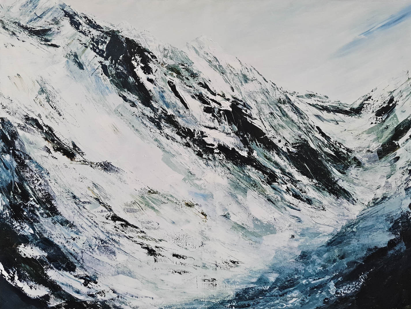 Acrylbild Mohnblumenwiese Gemalde Malerei Leinwand Landschaft Feld