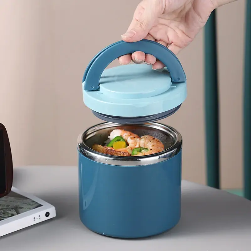 Miniaturbild: Stainless Steel Food Thermal Jar Vacuum Cup Soup Bowl Lunch Box with Handle Port