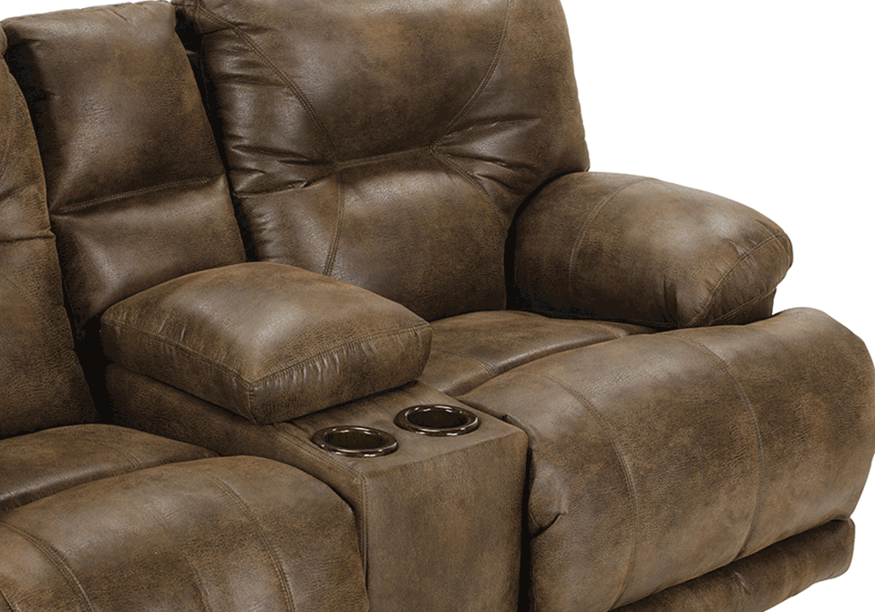 Voyager Lay Flat Dual Reclining Loveseat with Console Winterport