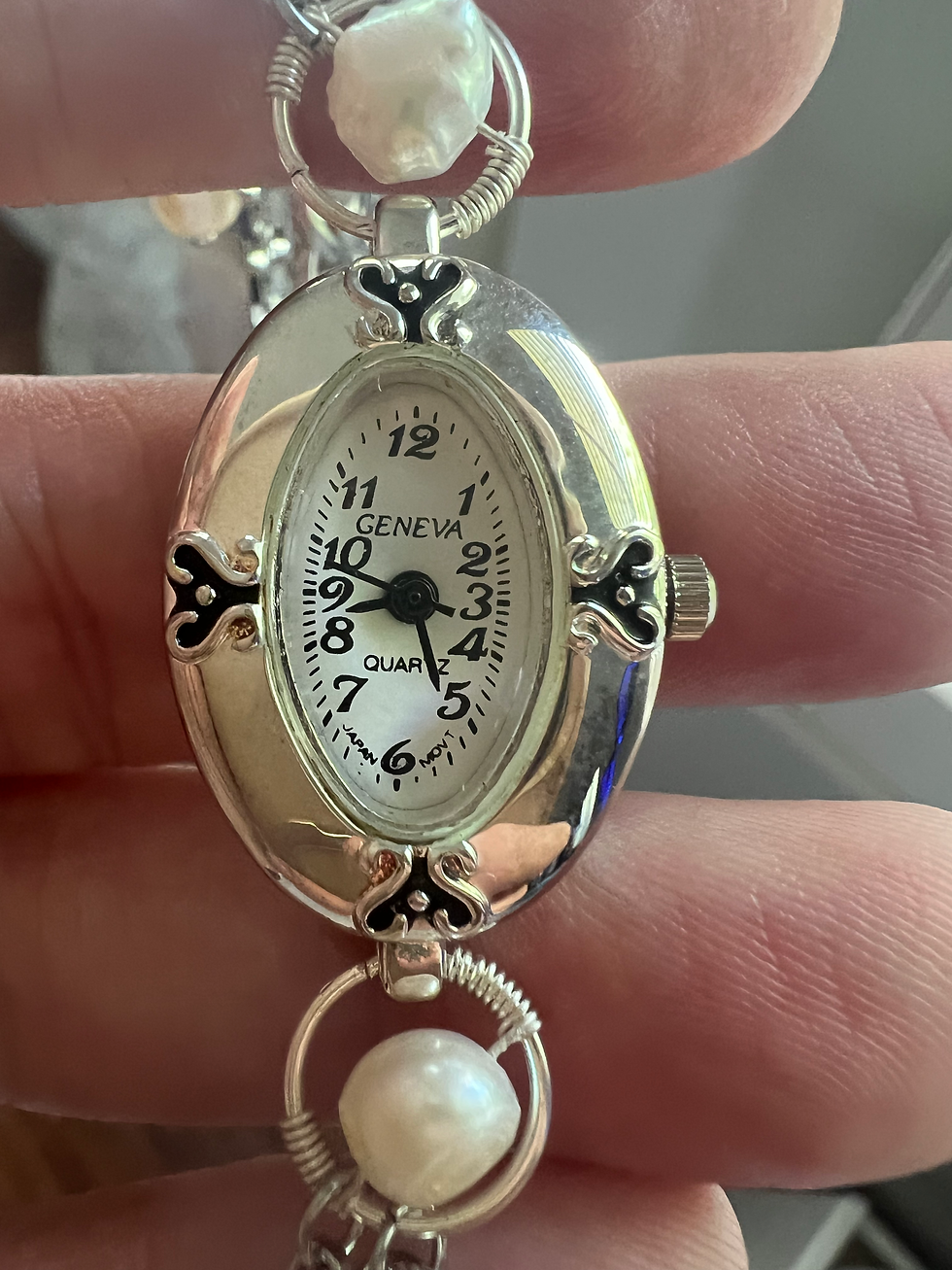 섬네일: Watch Necklace with pearls