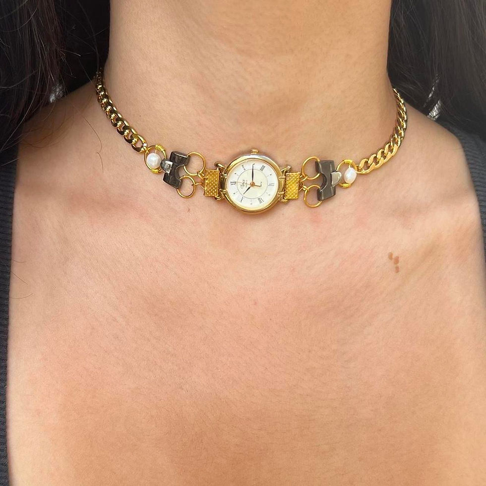 Miniatura: Vintage Reworked Timex Watch Choker 