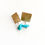 Thumbnail: Gold and Turquoise Earrings