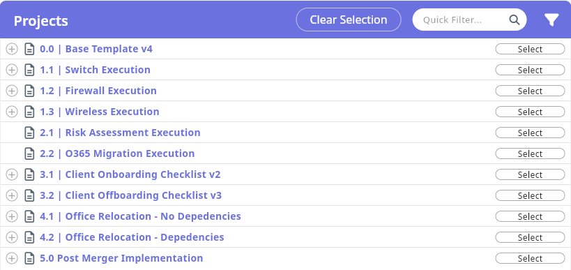 duplicating a project phase from template