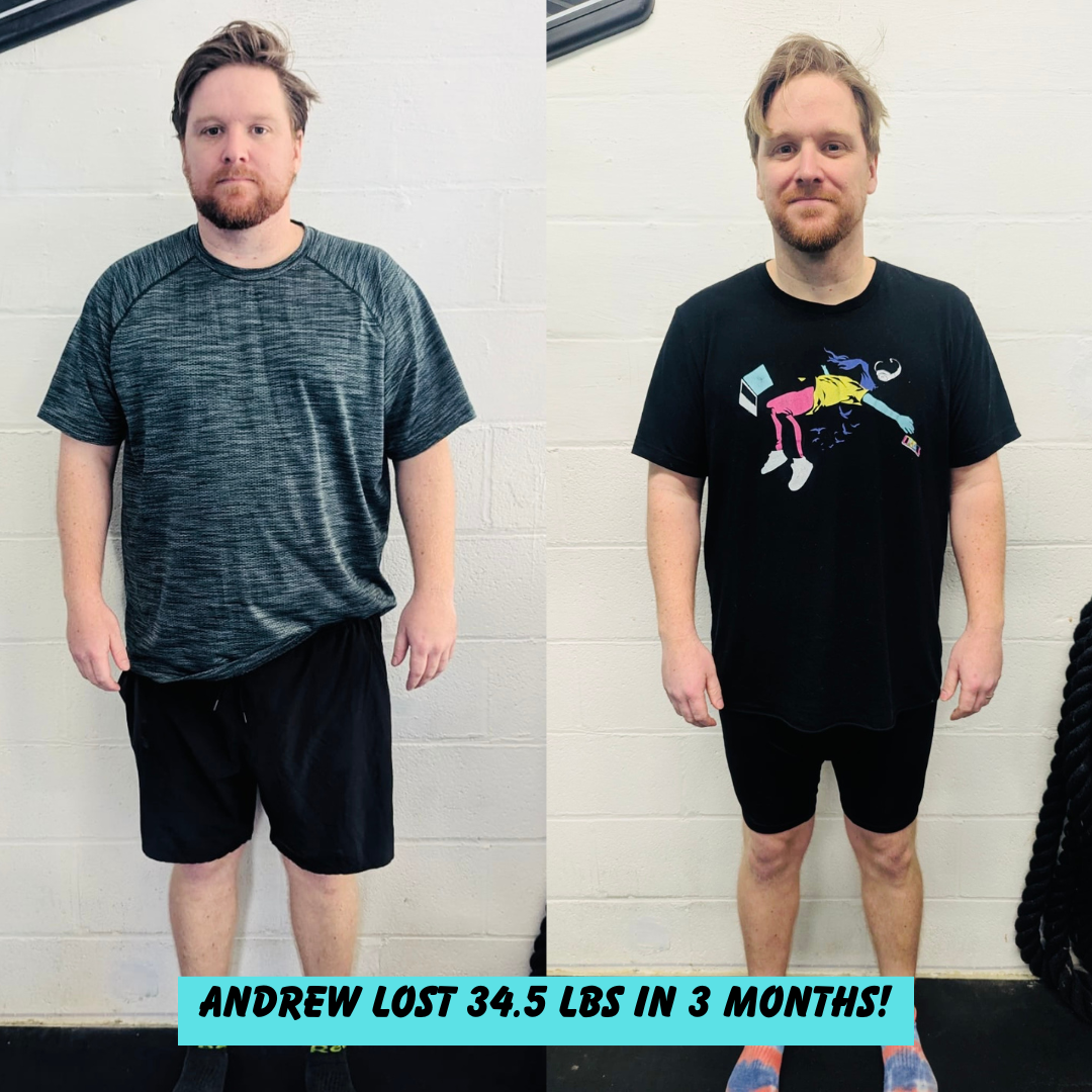 Andrew lost 34.5 lbs in 3 months