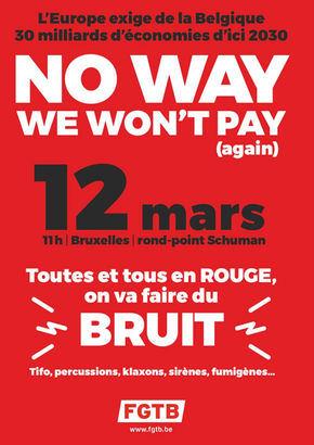 Ce 12 Mars 2024 - Manif européenne contre l'austérité