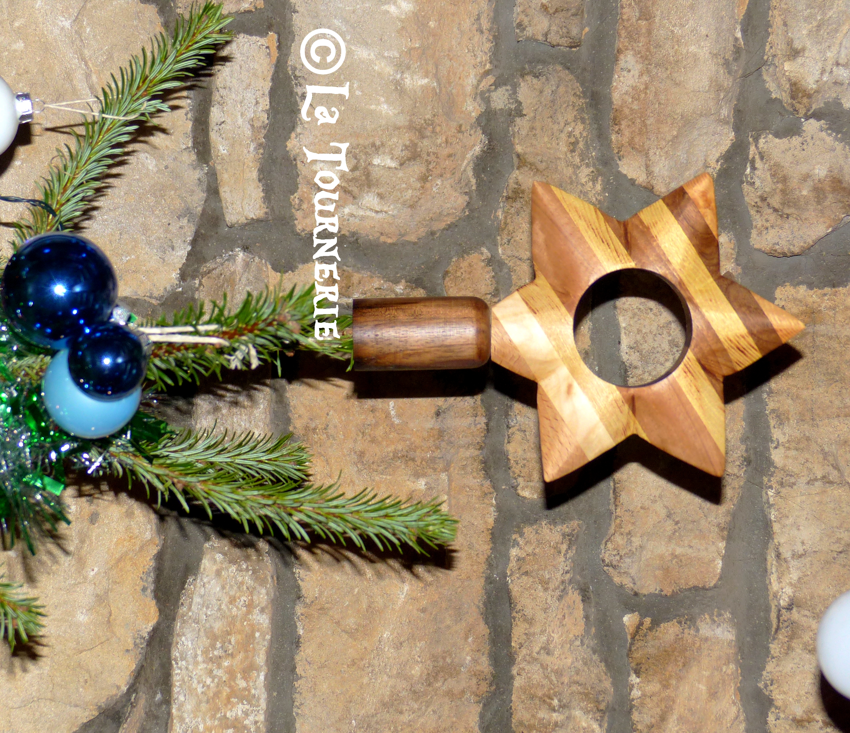 Etoile de Noel en Bois -La Tournerie
