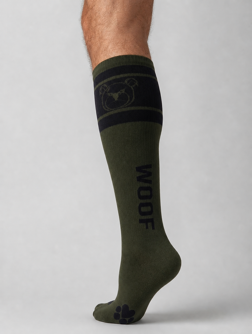 Thumbnail: Woof Step Socks- Dark Army Green