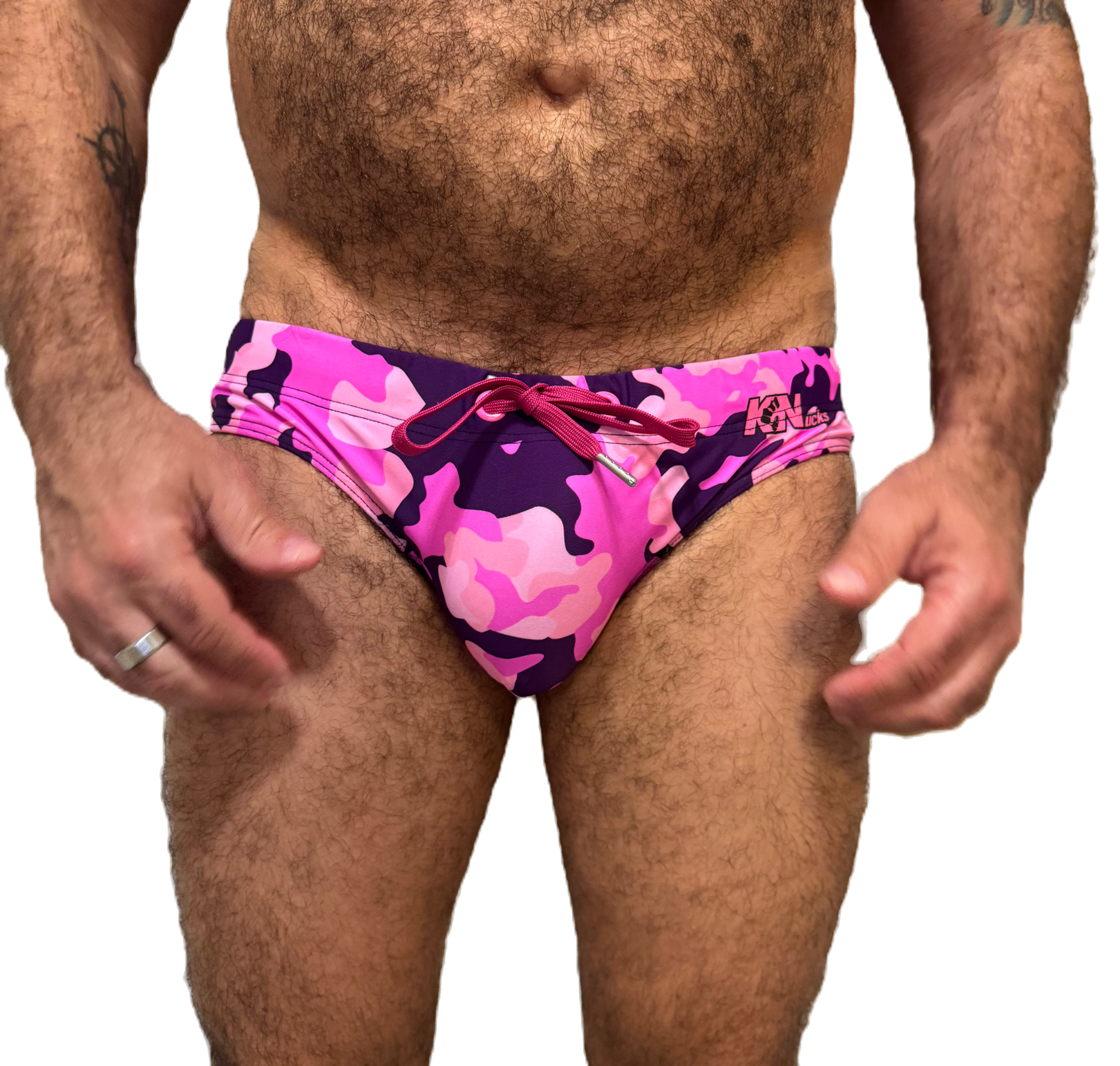Swim Briefs- Pink camo