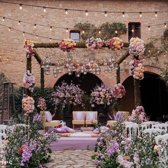 Outdoor wedding mandap