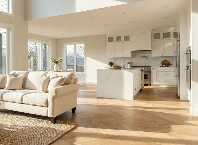 Thumbnail: Barley Oak - 15mm Chevron Flooring AB Grade | $108.9m²