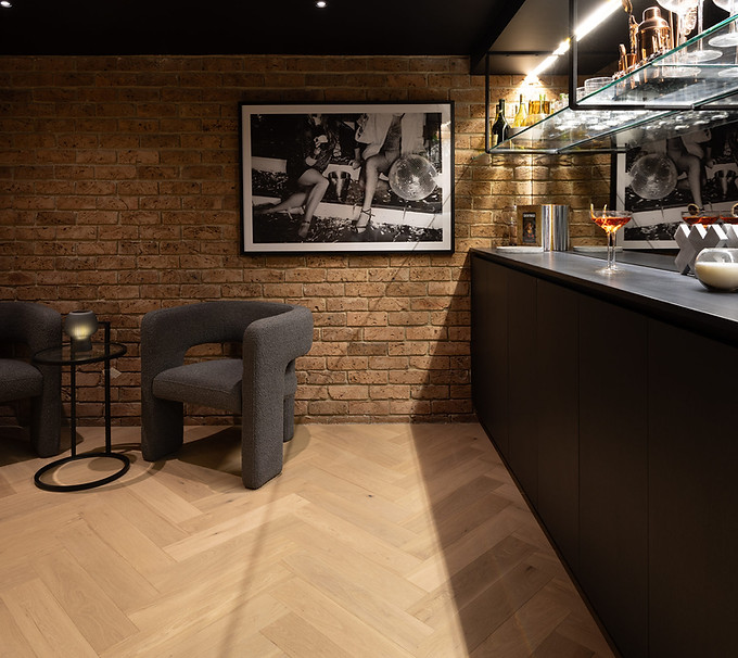 Tinge Oak Herringbone Floors