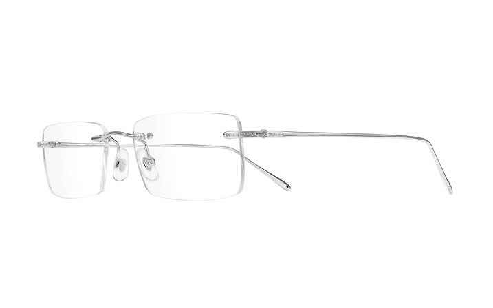 Lotos Goldbrille randlos Platin Optiker Stuttgart Brillenantelier 18kt luxus