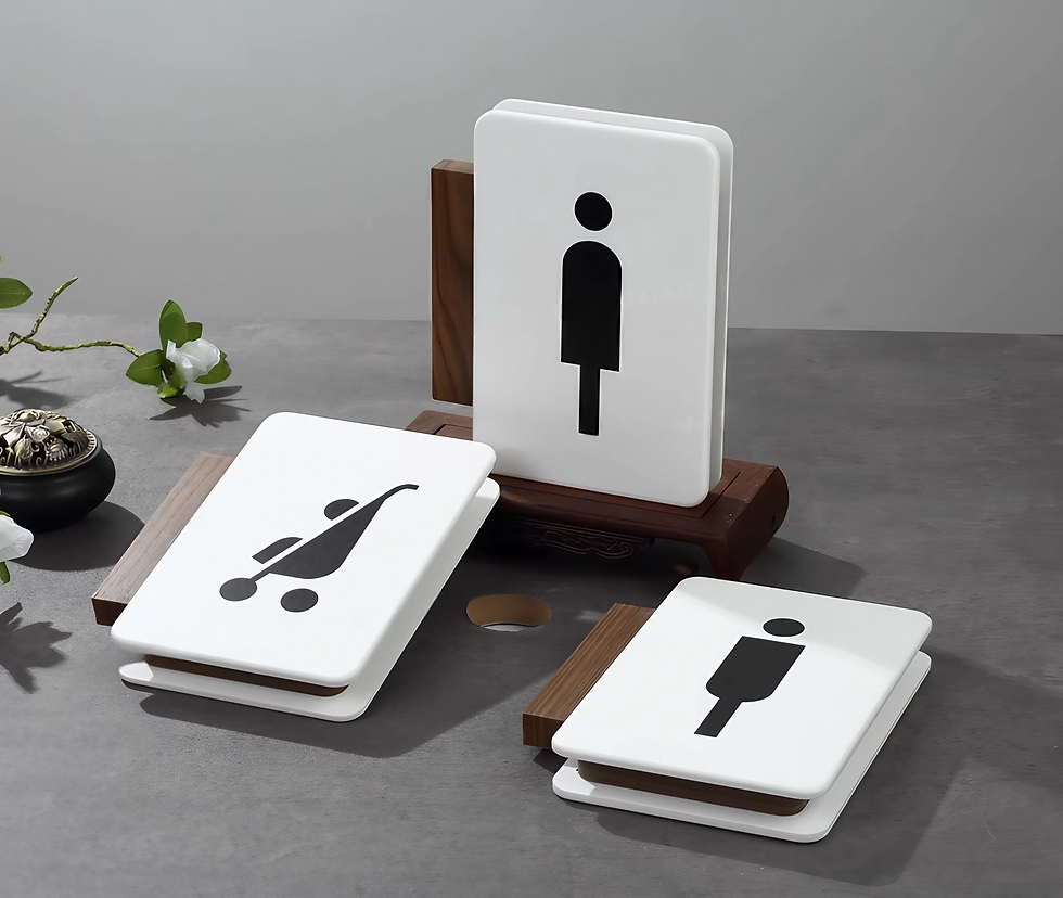 Thumbnail: Walnut Wood Toilet Sign