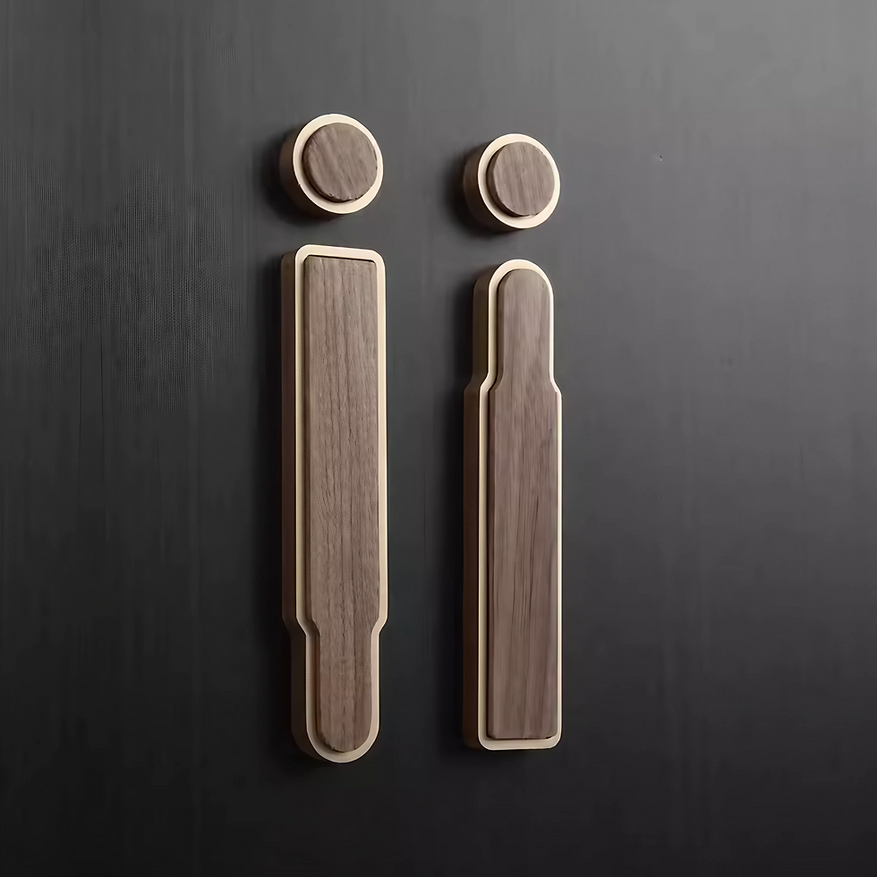 Thumbnail: Walnut Wood Luxury Restroom Sign