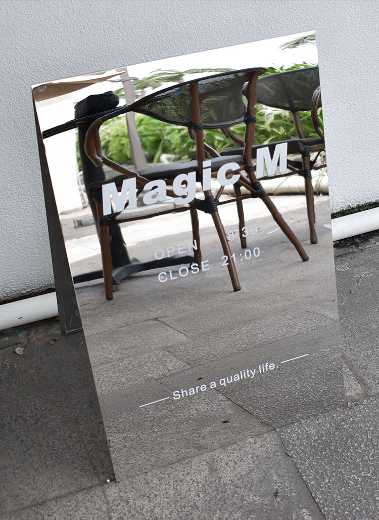 Thumbnail: Custom  Stainless Steel Mirror A-Frame Sign