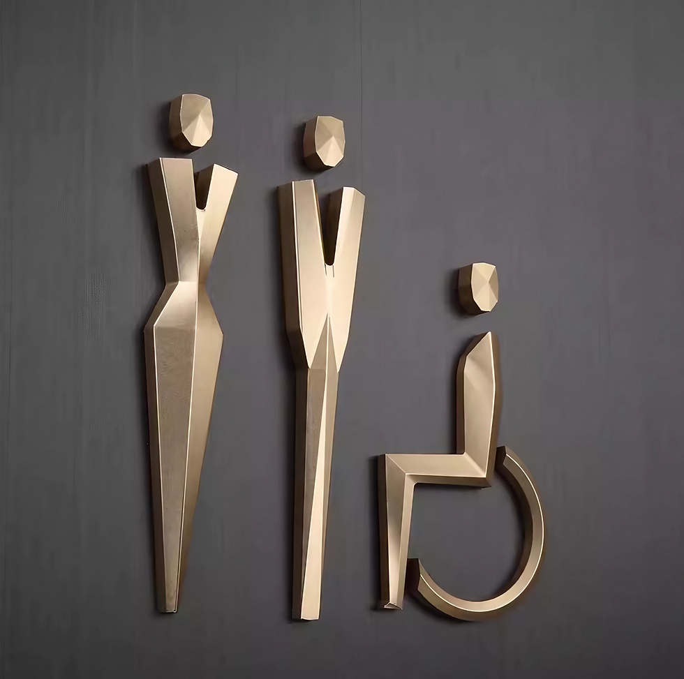 Thumbnail: Elegant Aluminum Restroom Sign
