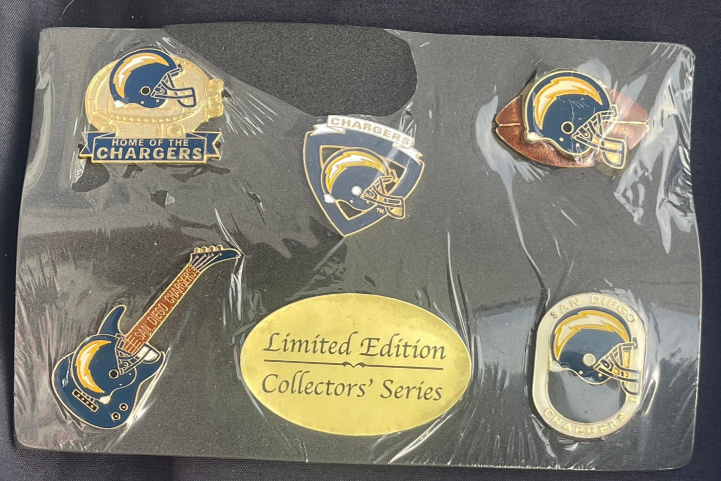 San Diego Chargers ⚡ Enamel Pin Set – 5 Piece 🏈 Limited Edition Collectors’ Set