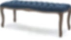 blue tufted bench