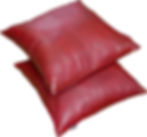 red leather throw pillow covers