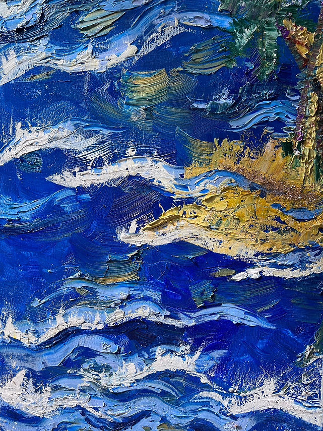 海浪 椰子樹 金色沙灘