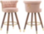 pink velvet bar stools