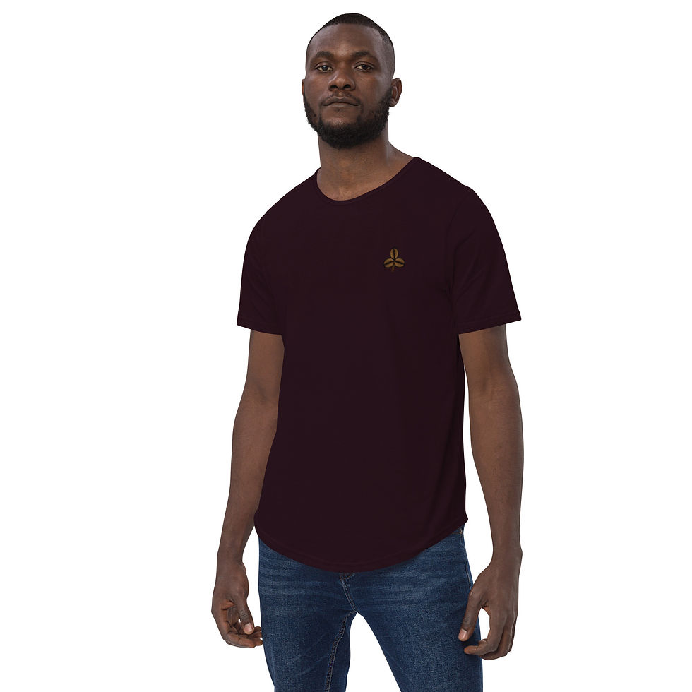 Прев'ю: Coffee Clover Men's Curved Hem T-Shirt