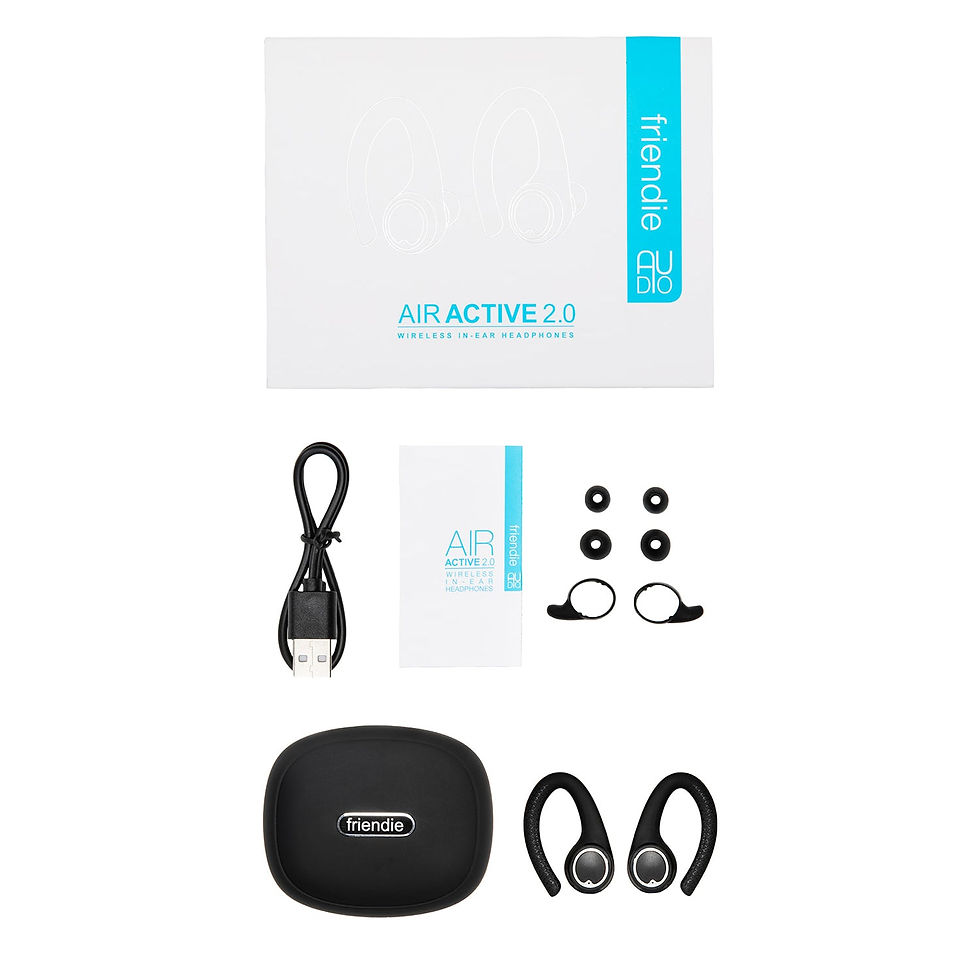 Thumbnail: AIR Active 2.0 Matte Black Sport Earbuds (In Ear Wireless Headphones)