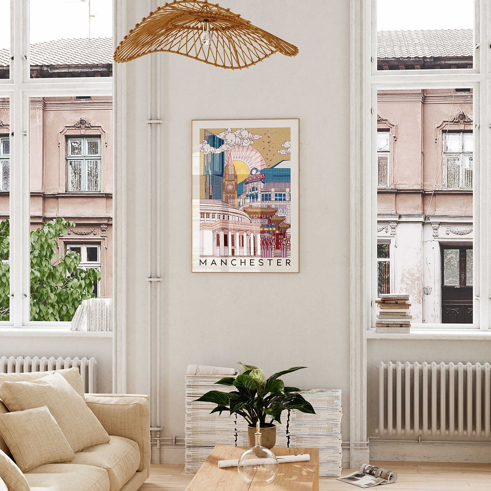 Thumbnail: Manchester Art Print Illustration