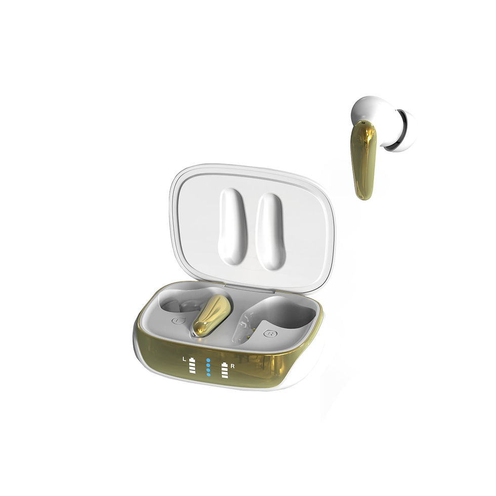 Прев'ю: AIR Focus ANC Pearl White and Gold Active Noise Cancelling Earbuds (In Ear Wirel
