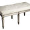 Thumbnail: 42" Silver Upholstered 100% Cotton Entryway Bench