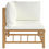 Thumbnail: vidaXL Patio Corner Sofa with Cream White Cushions Bamboo